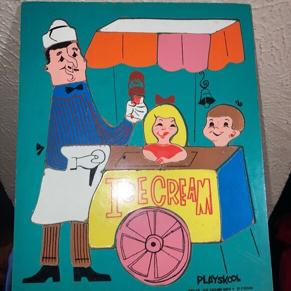 Playskool Other - vintage playskool puzzle ice cream man